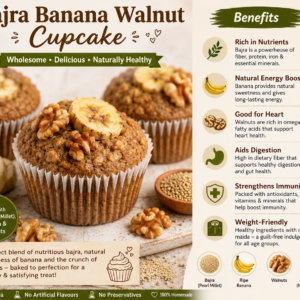 BajraBananaWalnut Cupcake